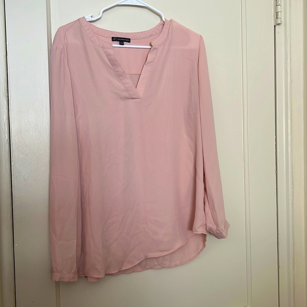 Adrianna Papell pink blouse size: L